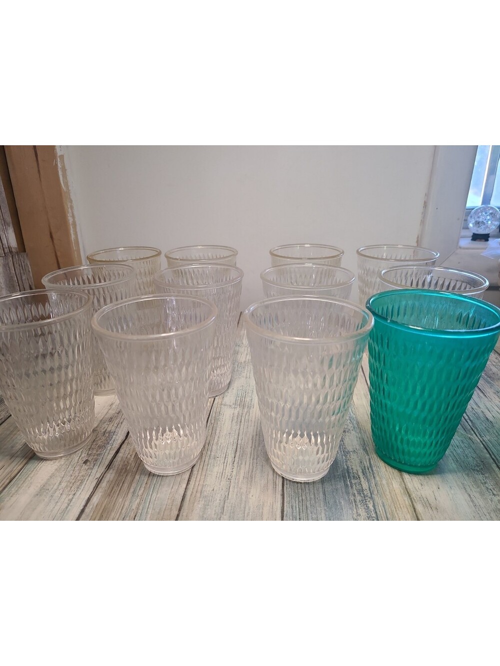 12 Imperial Plastic Incorporated Cups Made In Lakeville MN Diamond Pattern